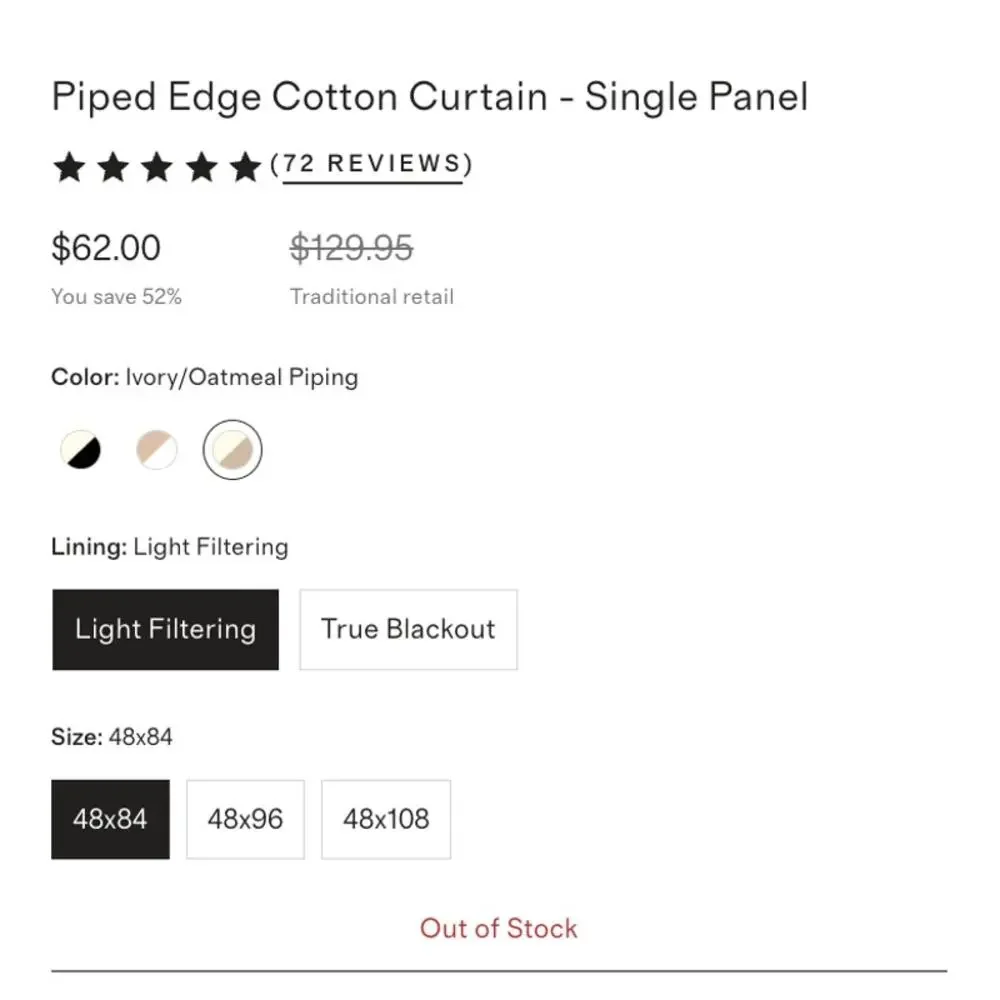 Quince piped edge